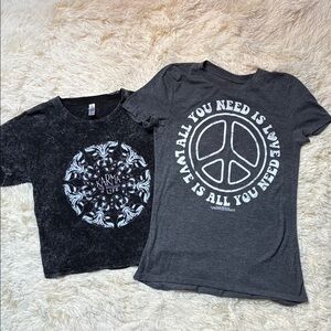 Kids Graphic T-Shirts - Black and Gray